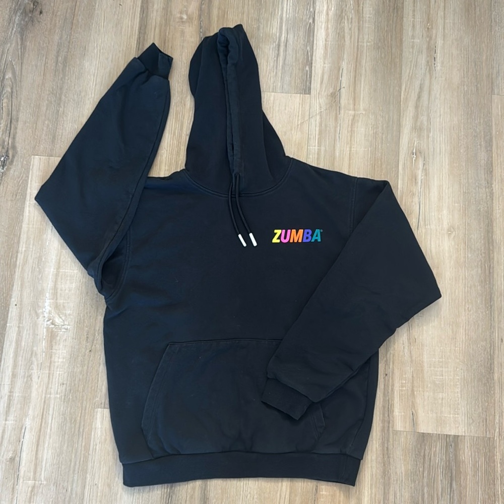 Zumba black hoodie sweatshirt size M